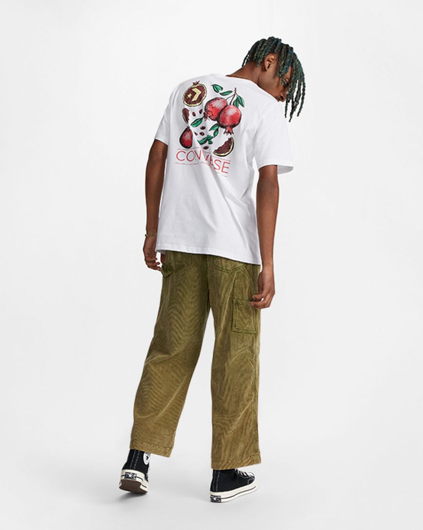 Men's Converse Pomegranate Graphic T-Shirts White | AU E1594G